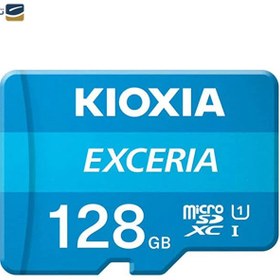 تصویر کارت حافظه microSDXC کیوکسیا مدل EXCERIA کلاس 10 استاندارد UHS-I U1 سرعت 100MBps ظرفیت 128 گیگابایت به همراه آداپتور SD Kioxia EXCERIA microSDXC V10 UHS-I U1 100MBps with SD adaptor - 128GB