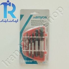 تصویر مته چپ گرد 6 عددی کنیوس Kenyos 
