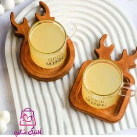 تصویر زیر لیوانی چوبی 