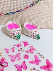 تصویر جاشمعی صدفی به همراه شمع پودری 