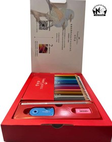 تصویر مداد رنگی فابر کاستل ۱۰۰ رنگ کلاسیک جعبه مقوایی 