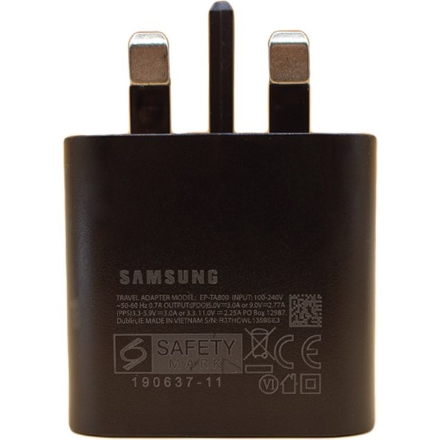 شارژر سامسونگ مدل EP-TA800 توان 25 وات سه پین