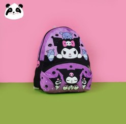 تصویر کوله پشتی مخملی طرح کرومی 