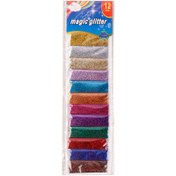 تصویر پودر اکلیل رنگی Magic Glitter بسته 12 عددی Colored Wreath Magic Glitter Pack Of 12