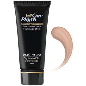 تصویر ضد آفتاب کرم پودری فیتووان SPF40 (مناسب پوست چرب) - بژطبیعی Phyto One Sun Screen Cream Foundation Effect For OilySkin 30ml