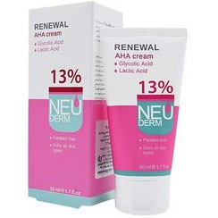 تصویر نئودرم-کرم لایه بردار تیوپی AHA13% Neuderm Renewal AHA Cream 50ml