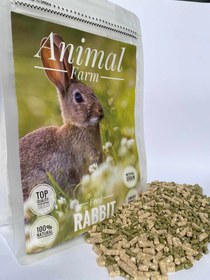 تصویر غذای خرگوش مخلوط پلیت یونجه و غلات وزن 2000 گرم feed rabbit