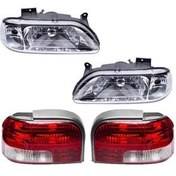 تصویر چراغ جلو و عقب خطر فابریک پراید 131 بسته 4 عددی 