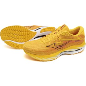 تصویر کتونی میزانو‌ مدل Wave rider 27 اورجینال رنگ زرد سایز ۴۱ تا ۴۶/۵ - سایز ۴ Mizuno wave rider 27