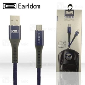 تصویر کابل میکرو یو اس بی ارلدام Earldom EC-058m توان 2.4 آمپر و طول 1 متر 