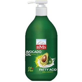 تصویر کرم نرم کننده و مغذی پمپی با روغن آووکادو 300گرمی بی ام اس Bms Oil Plus Softening Avocado Oil Cream 300g