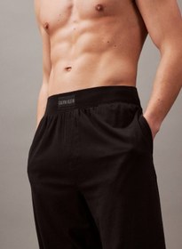 تصویر شلوار جگرز راحتی مردانه - قدرت شدید - ترکیب کشی کتان، مشکی برند Calvin Klein Men's Lounge Joggers - Intense Power - cotton stretch blend, Black