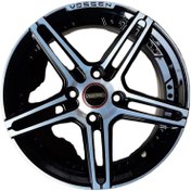 تصویر رینگ اسپرت سایز 15 مدل ووسن طرح استرامبولی رخ مشکی ( اروند ) Wheel 15 Inch ARVAND