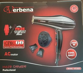 تصویر سشوار حرفه ای وربنا مدل VR9909 با باد سرد و متمرکزکننده 