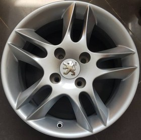 تصویر رینگ فابریک سایز۱۵(۱۰۸×۴) (۵) پردوشاخ نقره‌ای LZ نیریز Original wheel size 15"(4×108) Silver LZ Neyriz