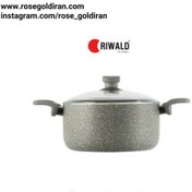 تصویر قابلمه سایز 26 نچسب ریوالد مدل یورک (طوسی) RIWALD York Granite 26x12 cm Pot