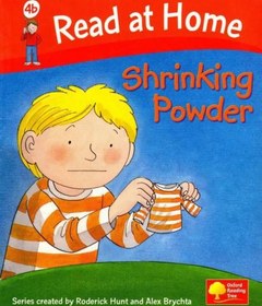تصویر دانلود کتاب Read at Home: More Level 4b: Shrinking Powder by Roderick Hunt (Book) کتاب انگلیسی خواندن در خانه: بیشتر سطح 4b: پودر کاهش توسط رادریک هانت (کتاب)