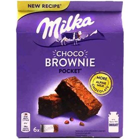 تصویر کیک براونی شکلاتی میلکا بسته ی 6 عددی (150 گرم) milka brownie کیک و کلوچه میلکا