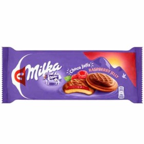 تصویر کیک شکلاتی میلکا با مغز ژله تمشک 147 گرمی Milka Choco Desert Raspberry Jelly 