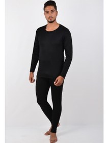 تصویر ست زیرپوش حرارتی مردانه کاتا شامل شلوار و تی‌شرت ورزشی برند bkmc Kota Men's Thermal Underwear Tights Thermal Underwear Undershirt Athlete Set