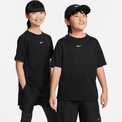 تصویر تی شرت تنیس بچگانه نایک Nike Multi Dri-FIT- مشکی Nike Multi Dri-FIT Big Kids Top Black