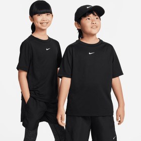 تصویر تی شرت تنیس بچگانه نایک Nike Multi Dri-FIT- مشکی ا Nike Multi Dri-FIT Big Kids Top Black Nike Multi Dri-FIT Big Kids Top Black
