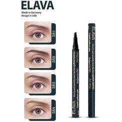تصویر ماژیک هاشور ابرو الاوا مدل 24ساعته ضد حساسیت اصل آلمان - 584 Elava eyebrow pencil, 24-hour, hypoallergenic, original from Germany