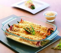 تصویر تابه مستطیل پیرکس سایز 22*34 کد 231B لومینارک 