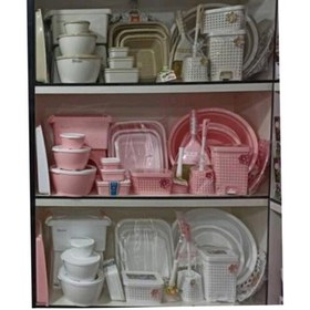 تصویر سرویس پلاستیک عروس 58 پارچه هوم کت ،سرویس آشپزخانه ، سرویس پلاستیک هومکت 