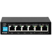 تصویر سوییچ 6 پورت دی-لینک مدل DGS-F1006P-E D-link DGS-F1006P-E 6 Port  Desktop Switch