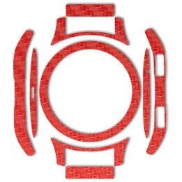 تصویر بسته 2 عددی برچسب ماهوت مدل Red Carbon-fiber مناسب برای ساعت هوشمند Samsung Galaxy Watch 46mm 