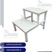 تصویر دوپله کنار تخت بیمار 