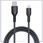 تصویر کابل USB به لایتنینگ فست شارژ کنفی پاورولوژی Powerology Braided USB-A Lightning Data&Fast Charge مدل P23BRAL12BK 