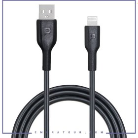 تصویر کابل USB به لایتنینگ فست شارژ کنفی پاورولوژی Powerology Braided USB-A Lightning Data&Fast Charge مدل P23BRAL12BK 