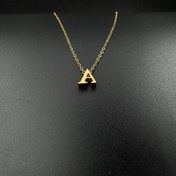 تصویر گردنبد حرف A طلایی 