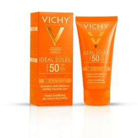 تصویر ضد آفتاب درای تاچ رنگی ب ب ویشی 50 میلی لیتر--Vichy BB Dry Touch SPF50⁺ Fluid For Combination & Oily Skins 