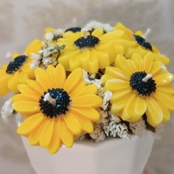 تصویر گلدون شمع افتابگردون 