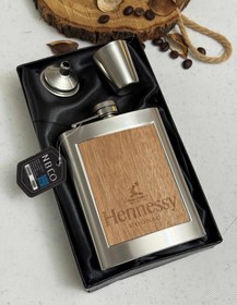 تصویر هیپفلاسک استیل مدل تک‌شات - هنسی۲ 