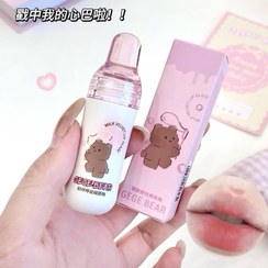 تصویر رژلب مایع مات طرح بطری شیر Gege Bear 