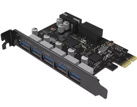 تصویر هاب یو اس بی اینترنال 5 پورت اوریکو Orico 5 Port USB3.0 PCI-E Expansion Card PVU3-5O2I-V1 