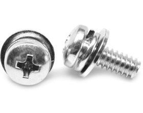 تصویر پیچ دوبل واشر ۱۰*۴ اسمبل شده - 500 تایی ASSEMBLED DOUBLE WASHER SCREW 4*10 (WASHER 6m)