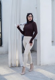 تصویر بلوز جلو زیپ دار - سفید 