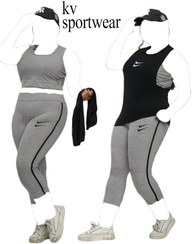 تصویر ست تاپ شلوار و کاور ورزشی سایز بزرگ زنانه Nike Nike womens large size top pants and sports cover set