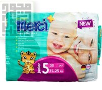 تصویر پوشک کودک مرسی سایز 5 بسته 30 عددی 