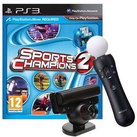 تصویر دستگاه کنترلر پلی استیشن Move به همراه دوربین و بازی Sports Champion2 