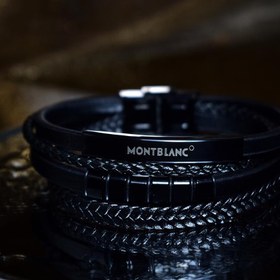 تصویر دستبند چرم چهارلاین 