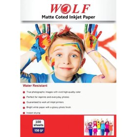 تصویر کوتد مات 150 گرم A3 ولف 100 برگی 