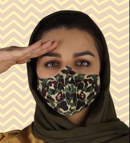 تصویر ماسک پارچه ای دو لایه جیب دار طرح ارتشی آکو کرفتز ا Akko Crafts Face Mask Akko Crafts Face Mask