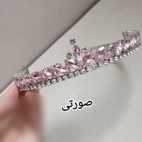 تصویر تاج عروس نیم تاج طرح ماهک در ۱۰ رنگ 