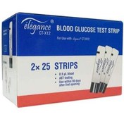 تصویر نوار تست قند خون الگانس مدل CT-X12 - تعداد در بسته:بسته 50 عددی 